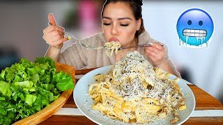 Creamy Chicken Fettuccine Alfredo Recipe 먹방 Mukbang [upl. by Marleah272]