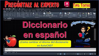 👌 Como cambiar el diccionario  AutoCAD  Ingles  Español  Ingles 🍎🍐 [upl. by Yoj827]