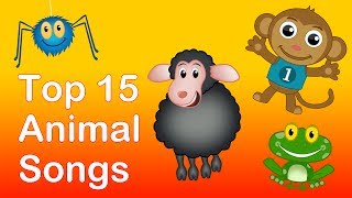 TOP 15 ANIMAL SONGS  Compilation  Nursery Rhymes TV  English Songs For Kids [upl. by Adria]