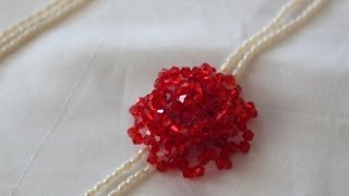 Rose Flower Beading Lesson Video [upl. by Ahset]