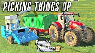 PICKING THINGS UP  Farming Simulator 19 GROWERS FARM Ep 2 [upl. by Nayhr]