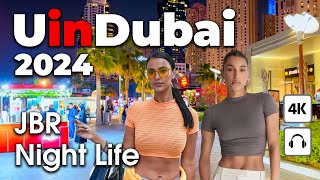 Dubai Live 247 🇦🇪 Amazing JBR Night Life 4K  Walking Tour [upl. by Garrik]