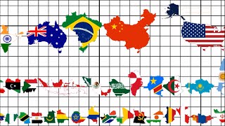 Country Size Comparison [upl. by Lhamaj]