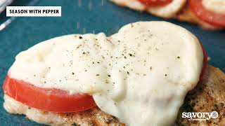 Grilled Chicken Caprese  Savory [upl. by Nerra]