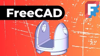 FreeCAD Example with Through All Pocket and Extrusion by Revolving the Sketch [upl. by Abey]