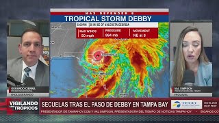 La tormenta tropical Debby deja inundaciones generalizadas a su paso en Tampa Bay y Florida [upl. by Nimrak]