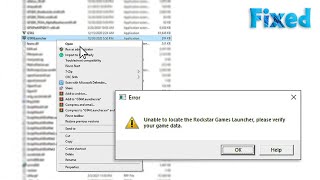 How to fix GTA 5 Unable to locate the Rockstar Games Launcher please verify your game data [upl. by Llerryt]