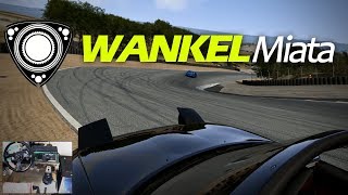 ROTARY swap NA Miata at Mazda Raceway  Assetto Corsa [upl. by Hilliary216]