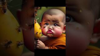 21th Video Upload Cutie Pie Baby Monk So Beautiful trending babymonk lovelybaby foryou cartoon [upl. by Loreen]