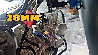 Installing 28mm Carb on Suzuki Smash115  StreetBike Concept [upl. by Frederich675]