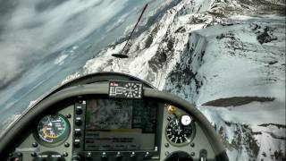 Gliding video  Duo Discus glider cockpit flight at Samedan  Alps Soaring [upl. by Eiralam]