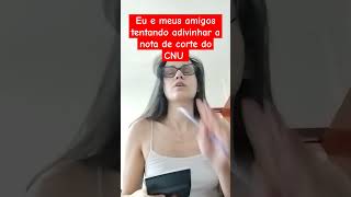 Nota de corte CNU kkkkkkk estudos memes humor foco [upl. by Kenley562]