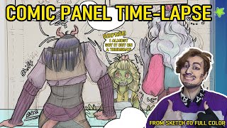 Speed Paint Comic Panel ✍🏻Drawing in Drag🎭 Comic Process [upl. by Brnaba]