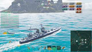 World Of Warships  Defence in 5vs5 Brawl  1999 BXP [upl. by Alsi600]