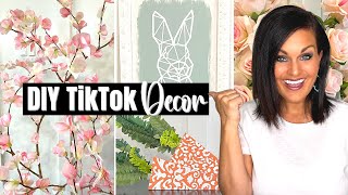 High End DIY Room Decor  Recreating VIRAL TIK TOKS  Spring Edition [upl. by Elinor206]