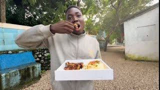 Haitian Food Outdoor Cooking  Exploring a 1759 built Canal [upl. by Aerbma768]