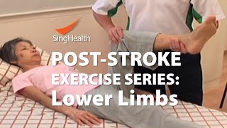 PostStroke Exercises Part 2 Lower Limb [upl. by Nebur]