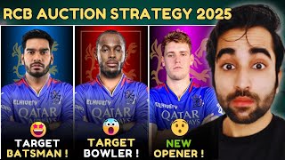 RCB Mega Auction STRATEGY and TARGET PLAYERS IPL 2025  RCB New Captain  Squad  Playing 11 [upl. by Pru366]