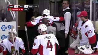 Erik Karlsson serious injury  Left Achilles Laceration  Feb 13th 2013 [upl. by Rivard]