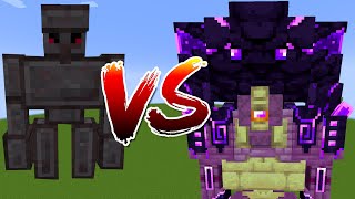 Netherite Golem vs Ender Mobs Mob Battle in Minecraft [upl. by Cirde]