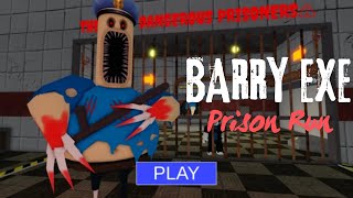 BARRY EXE VS ANI TRON EXE in Barry Prison Run Roblox Horror  Obby Walkthrough FULL GAME [upl. by Carma]