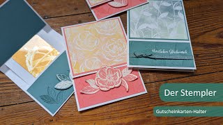 GutscheinkartenHalter Faszinierend Floral  Der Stempler  Stampin Up [upl. by Ion]