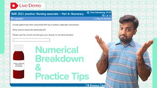 NMC Numerical Test Live Demo Tips and Tricks for Nurses amp Midwives  nmc cbt Pearson exam nmcuk [upl. by Halley]