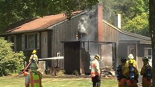 Lawnmower sparks house fire in Southwick [upl. by Rozelle]