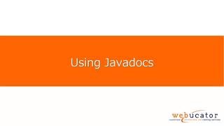 Using javadoc [upl. by Laurena654]