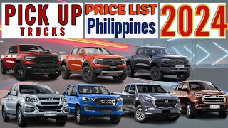 Pick up trucks Price List in Philippines 2024 [upl. by Lotte238]