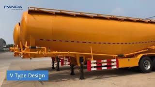 40m3 48ton cement bulker tanker powder tanker dry bulk trailer [upl. by Rachael]