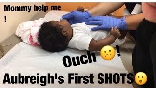 Aubreigh First SHOTS OUCH  GONE WRONG [upl. by Marnie]