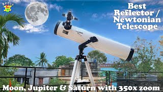 Reflector Telescope Step By Step  Night Sky through Newtonian Telescope  Best Telescope 350x Zoom [upl. by Lulita179]