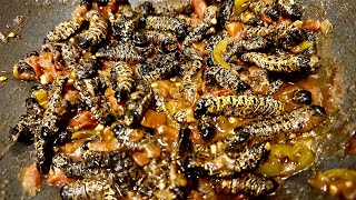 Mopane Worms Recipe  South African Food  FreshQho [upl. by Arimihc]