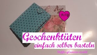 DIY Geschenkverpackung Paper Gift Bag  Papiertüten selber BastelnFaltenGeschenktüten [upl. by Adnirim]