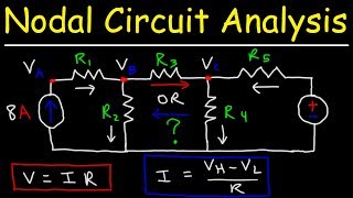 Node Voltage Method Circuit Analysis With Current Sources [upl. by Dragoon]