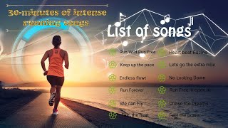 30Minute Intense Running Workout Songs  HighEnergy NonStop Tracks [upl. by Noyr]