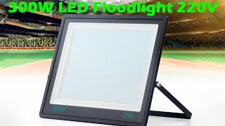 300W LED Floodlight 220V Outdoor Spotlight Tempered Glass Flood Lights IP66 Waterproof LED Projector [upl. by Nylyram]