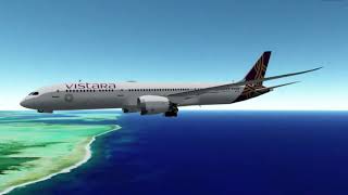 Vistara 787 goes around at Mauritius Airport [upl. by Fitts285]