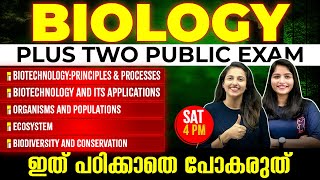 Plus Two Biology Public Exam  Chapters 9101112 13  Exam Winner PlusTwo [upl. by Delphina239]