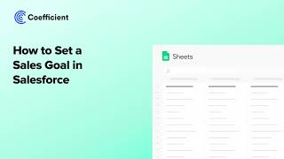How to Set a Sales Goal in Salesforce [upl. by Weidar661]