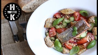 Panzanella and oven baked salmon Ad [upl. by Notsuh]