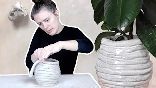 How to make a Coil Pot for Beginners  Handbuilding pottery [upl. by Nahamas]