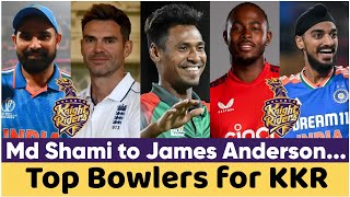 Top Bowlers for KKR in IPL Mega Auction 🌟 KKR Bowling Line Strategies for IPL 2025 [upl. by Gessner]