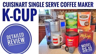 DETAILED REVIEW Cuisinart Single Serve KCup Coffee Maker SS10 How To Use [upl. by Schilling]