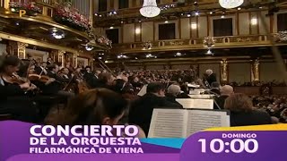 Concierto de año nuevo de la orquesta filarmónica de Viena  Promo tvcnoticias [upl. by Adnaerb]