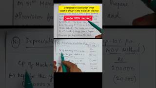 Depreciation Imp sum Full video uploaded in channel  Depreciation chapter class 11 bcom shorts [upl. by Sausa]