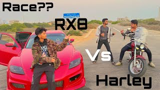 RX8 Vs Harley David Son😠🔥 10 k complete ❤️❤️ [upl. by Retsof960]