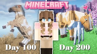 I Survived 200 Days in Minecraft  HORSE EDITION  Pinehaven [upl. by Ogden]