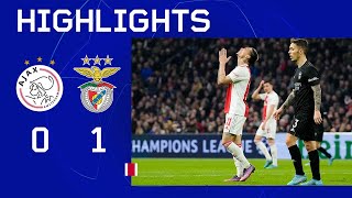 Game over 😫  Highlights Ajax  Benfica  UEFA Champions League [upl. by Annamarie350]